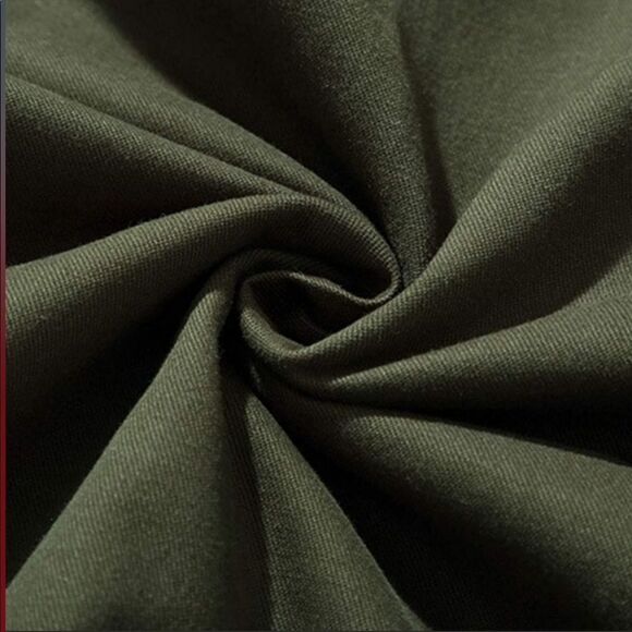 Men’s Vintage Army Green Sherpa Fleece Lined Denim Jacket - Picture 3 of 9